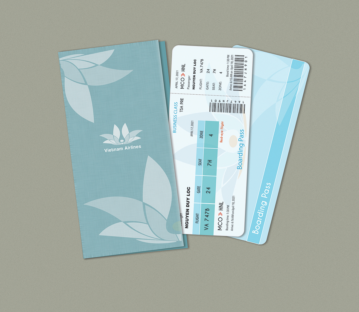 Vietnam Airlines Boarding Pass